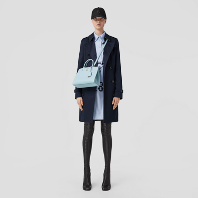 Shop Burberry Mid-length Chelsea Heritage Trench Coat In Coal Blue