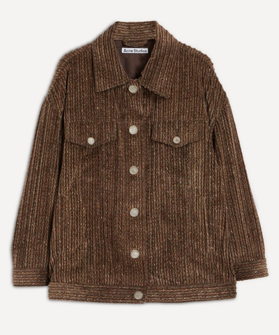 Acne Studios Oversized Corduroy Jacket In Brown