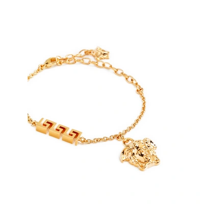 Shop Versace Bracelet La Medusa In Doré