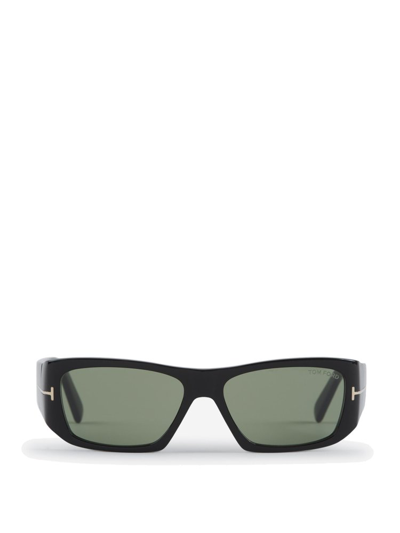 Shop Tom Ford Eyewear Rectangular Frame Sunglasses In Black
