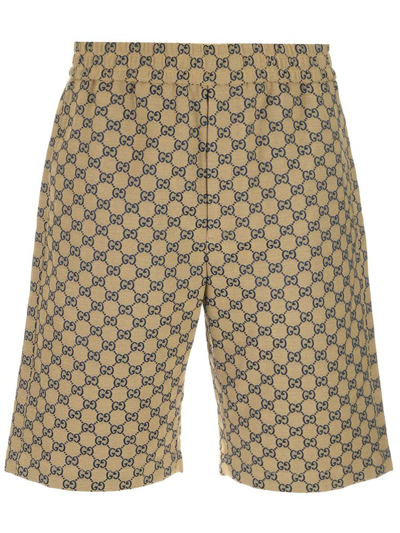 Shop Gucci Gg Monogram Shorts In Multi