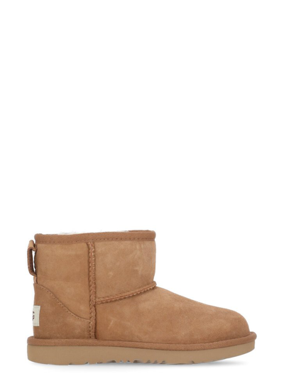 Shop Ugg Kids Classic Mini Ii Ankle Boots In Brown