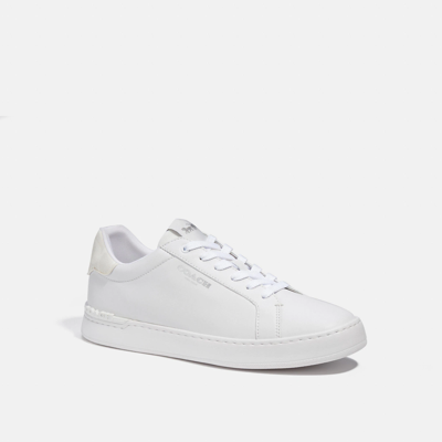 Shop Coach Outlet Clip Low Top Sneaker With Signature Canvas In White