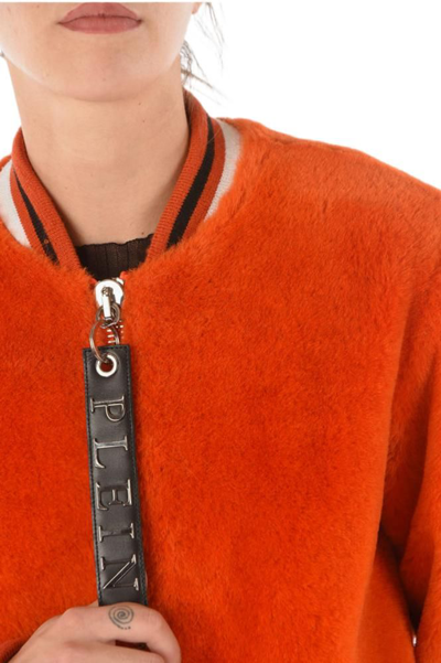 Shop Philipp Plein Women's Orange Outerwear Jacket