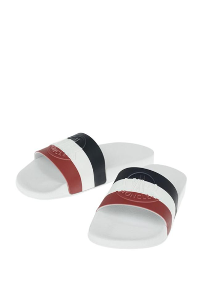 Shop Moncler Men's White Other Materials Sandals