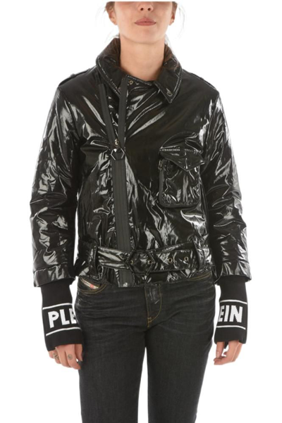 Shop Philipp Plein Women's Black Outerwear Jacket