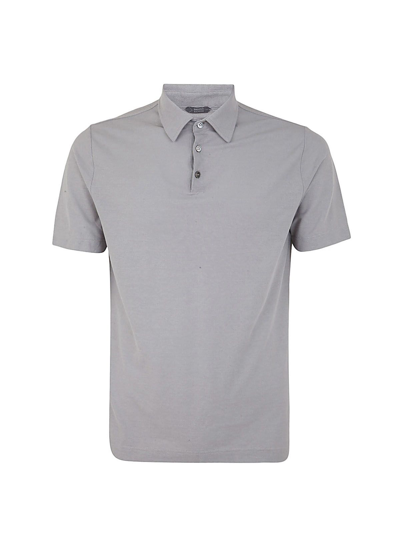 Shop Zanone Men's Grey Other Materials Polo Shirt