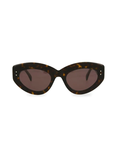 Shop Alaïa Women's 51mm Reverse Cat Eye Sunglasses In Black Havana