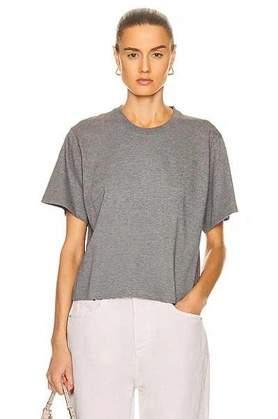 Shop Loulou Studio Telanto Cotton Tshirt In Grey Melange