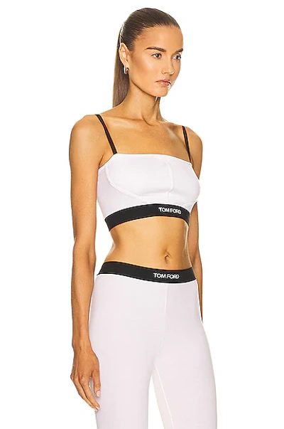 Tom Ford Modal Bra With Design And Adjustable Straps In White