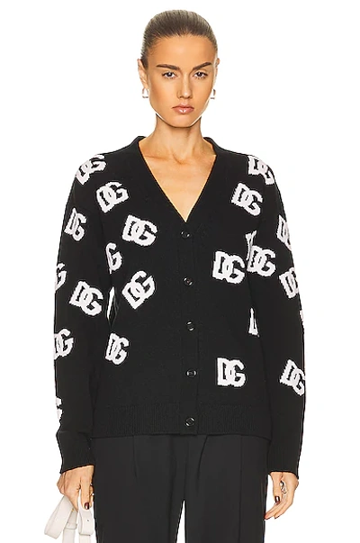 Shop Dolce & Gabbana Logo Cardigan Sweater In Combined Color