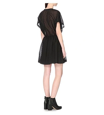 Shop Iro Genna Cotton-blend Dress In Black