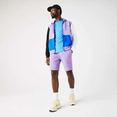 Shop Lacoste Men's Fleece Shorts - M - 4 In Purple