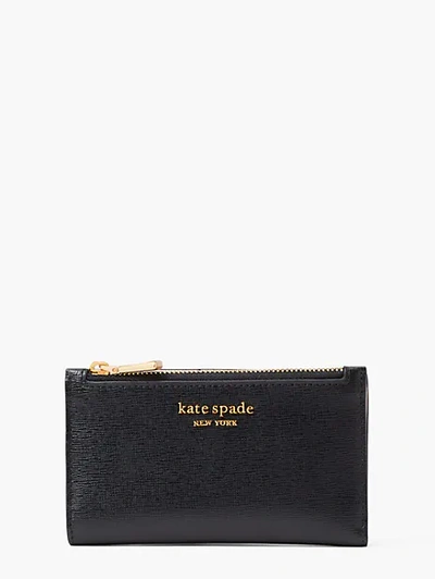 Shop Kate Spade Morgan Small Slim Bifold Wallet In Black