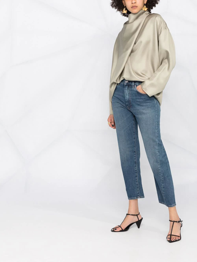 Totême Twisted Seam High-rise Straight-leg Organic-denim Jeans