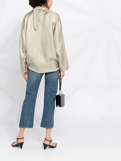 Totême Twisted Seam High-rise Straight-leg Organic-denim Jeans