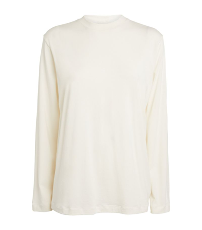 Shop Skims Long-sleeved T-shirt In White