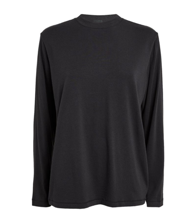 Shop Skims Long-sleeve T-shirt In Black