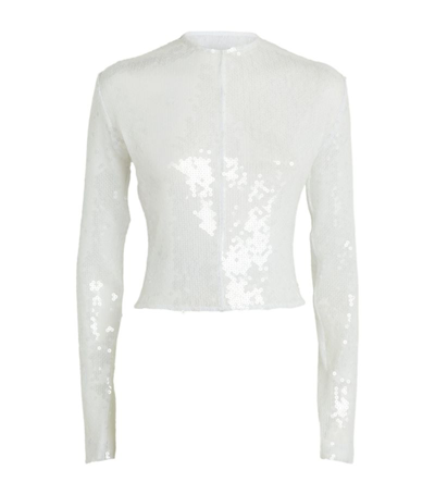Shop 16arlington Sequinned Keid Cardigan In White