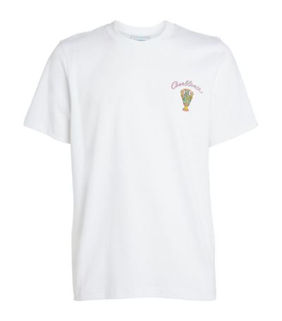 Shop Casablanca Garden Print T-shirt In White