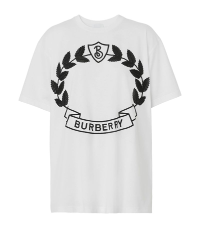 Shop Burberry Oak Leaf T-shirt In White