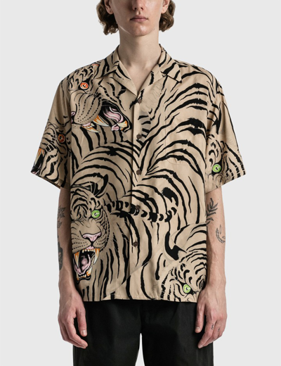 Shop Wacko Maria X Tim Lehi Hawaiian Shirt ( Type-2 ) In Beige