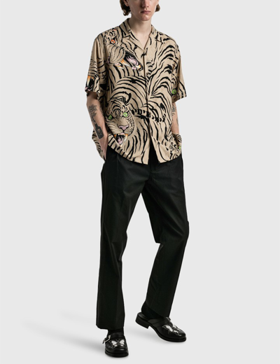 Shop Wacko Maria X Tim Lehi Hawaiian Shirt ( Type-2 ) In Beige