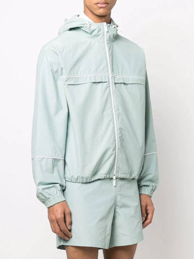 Shop Thom Browne Ripstop-weave Track Jacket In Blue