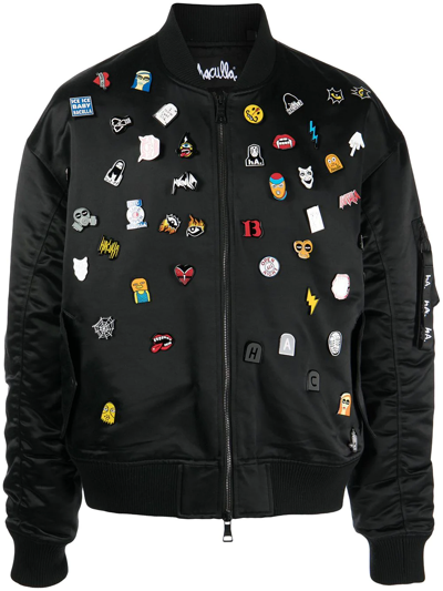 Shop Haculla Decorative Pin-detail Bomber Jacket In Black