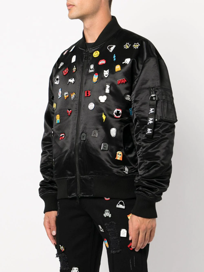 Shop Haculla Decorative Pin-detail Bomber Jacket In Black