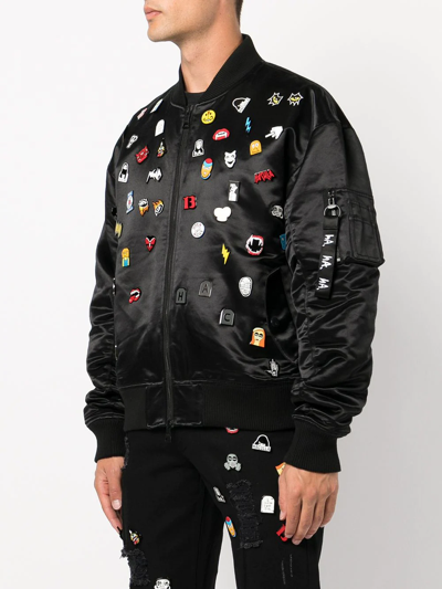 Haculla Decorative Pin-detail Bomber Jacket In Black