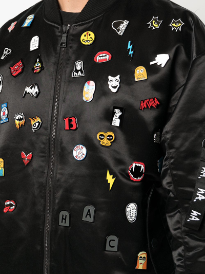 Haculla Decorative Pin-detail Bomber Jacket In Black