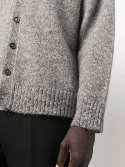 Shop Filippa K M. Marco Knitted Wool Cardigan In Grey