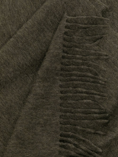 N•peal Frayed-edge Cashmere Scarf In Green