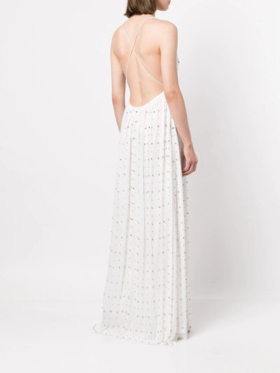 Shop Retroféte Zadie Embellished Dress In White