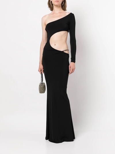 Shop Retroféte Whitney Cut-out Detail Dress In Black