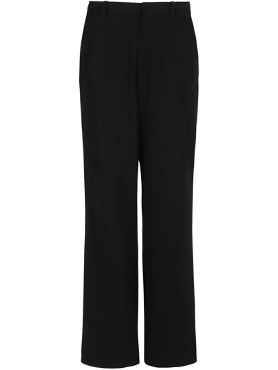 Shop Balmain Tailored Wool Trousers In Black