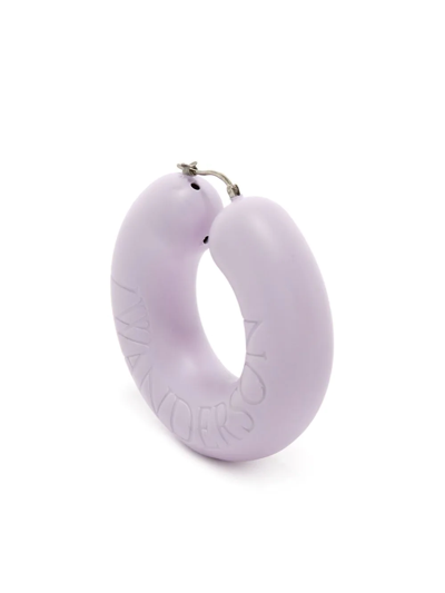 Shop Jw Anderson Bumper Hoop Earrings In Violett