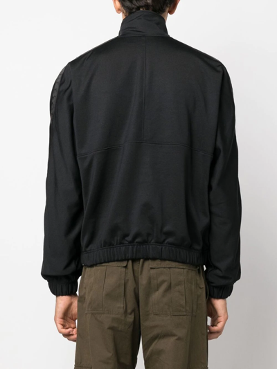 Heron Preston Boxy Black Jacket With High Collar And Zipper Closure In Schwarz