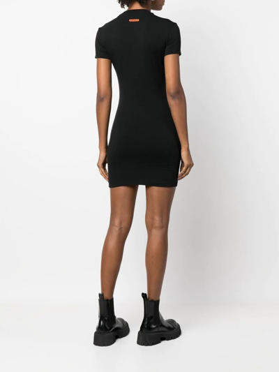 Shop Heron Preston Ctnmb Logo Mini-dress In Schwarz