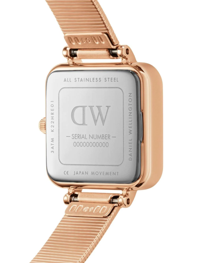 Shop Daniel Wellington Metallic Quadro Studio Watch In Grün