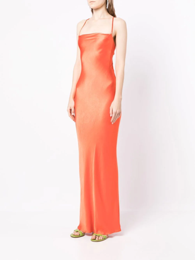 Shop Bec & Bridge Lorelai Tie-strap Maxi Dress In Orange