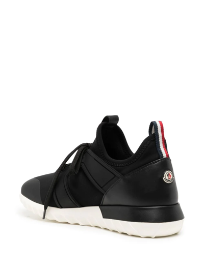 Shop Moncler Lo-top Leather Sneakers In Schwarz
