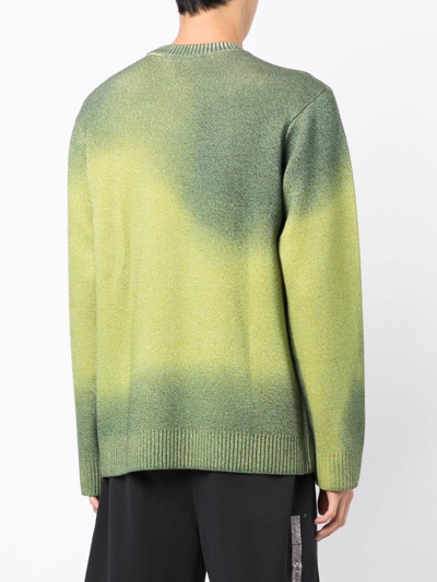 Shop A-cold-wall* Two-tone Knit Jumper In Grün