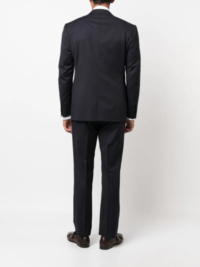 Corneliani Single-breasted Virgin-wool Suit In Blau