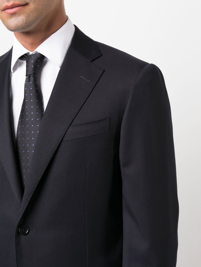 Corneliani Single-breasted Virgin-wool Suit In Blau