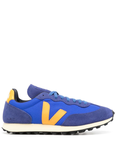 Veja Rio Branco Leather And Rubber-trimmed Alveomesh And Suede Sneakers In  Blue | ModeSens