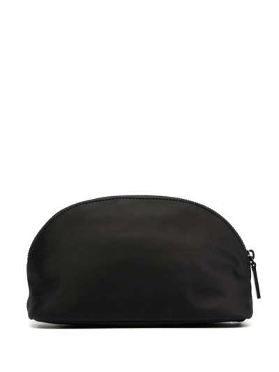 Shop Dsquared2 Logo-print Leather-trimmed Makeup Bag In Black