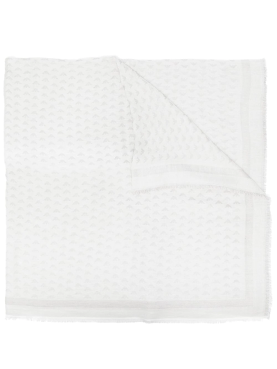 Emporio Armani Womens Grey Other Materials Scarf In Grau