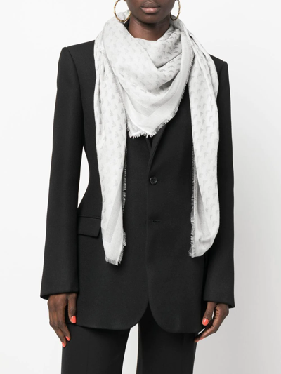 Emporio Armani Womens Grey Other Materials Scarf In Grau